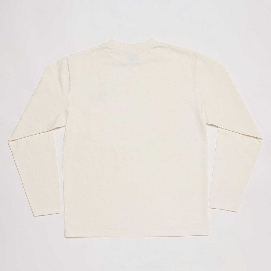 Clothing Yellow Rat | Mock Neck Long Sleeve Tee White