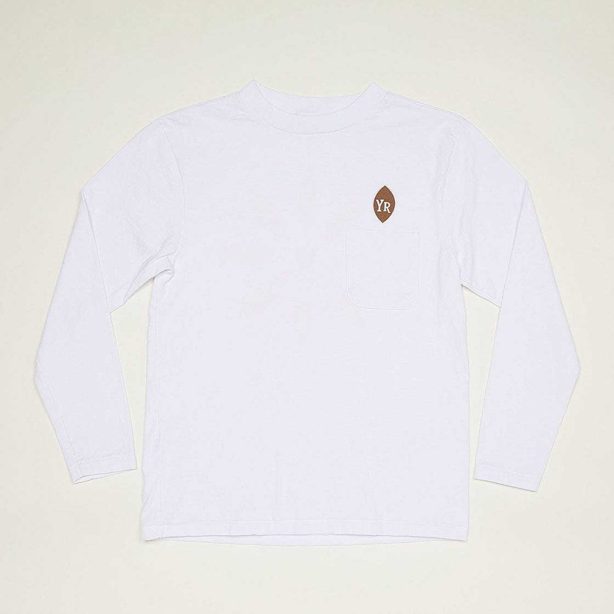 Clothing Yellow Rat | Yr Flower Mock Neck Long Sleeve T-Shirt White