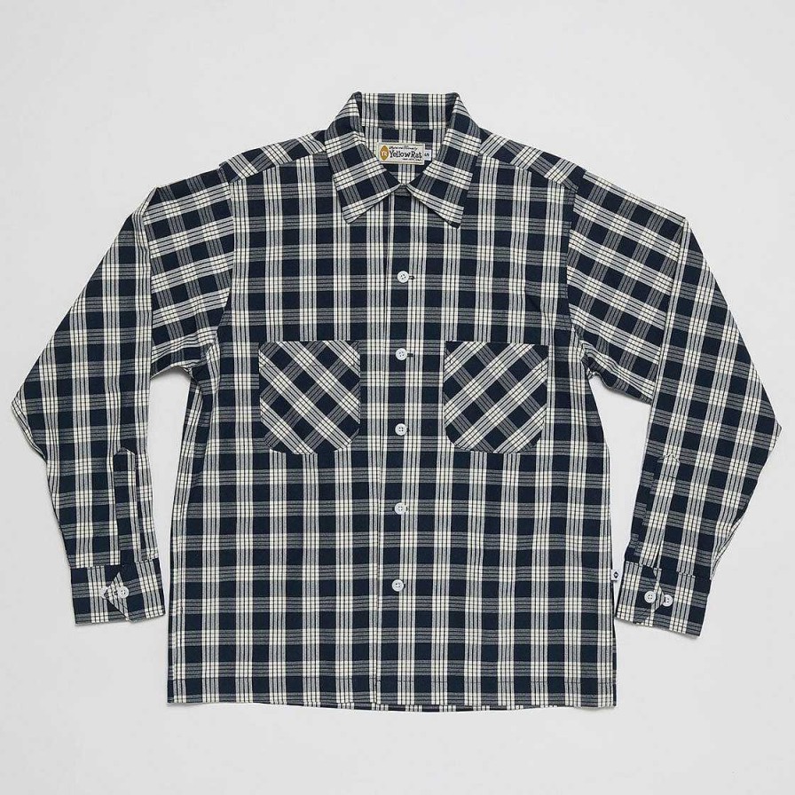 Clothing Yellow Rat | Open Collar Shirt Navy