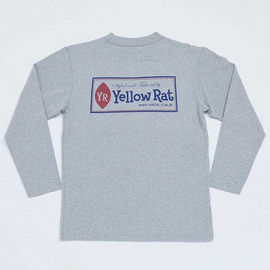 Clothing Yellow Rat | Classic Box Mock Neck Long Sleeve Tee Heather Gray