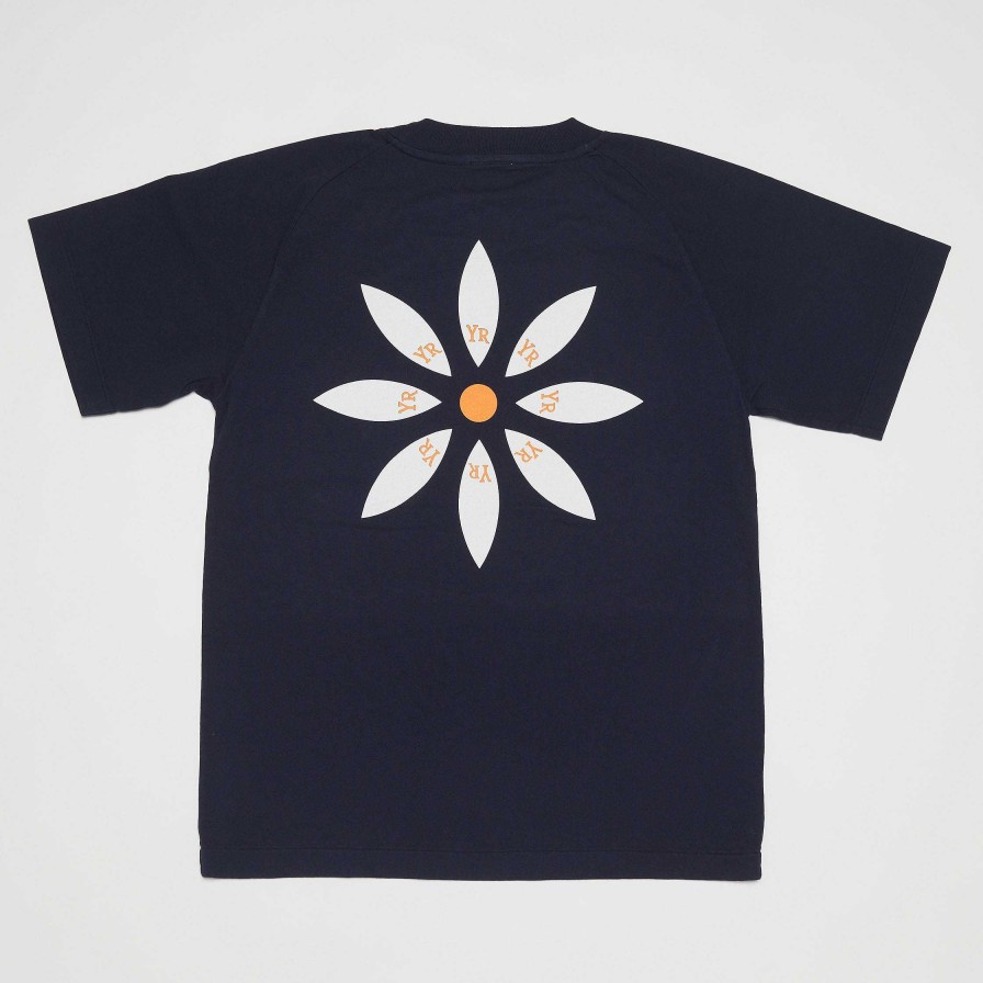 Clothing Yellow Rat | Yr Flower T-Shirt Navy