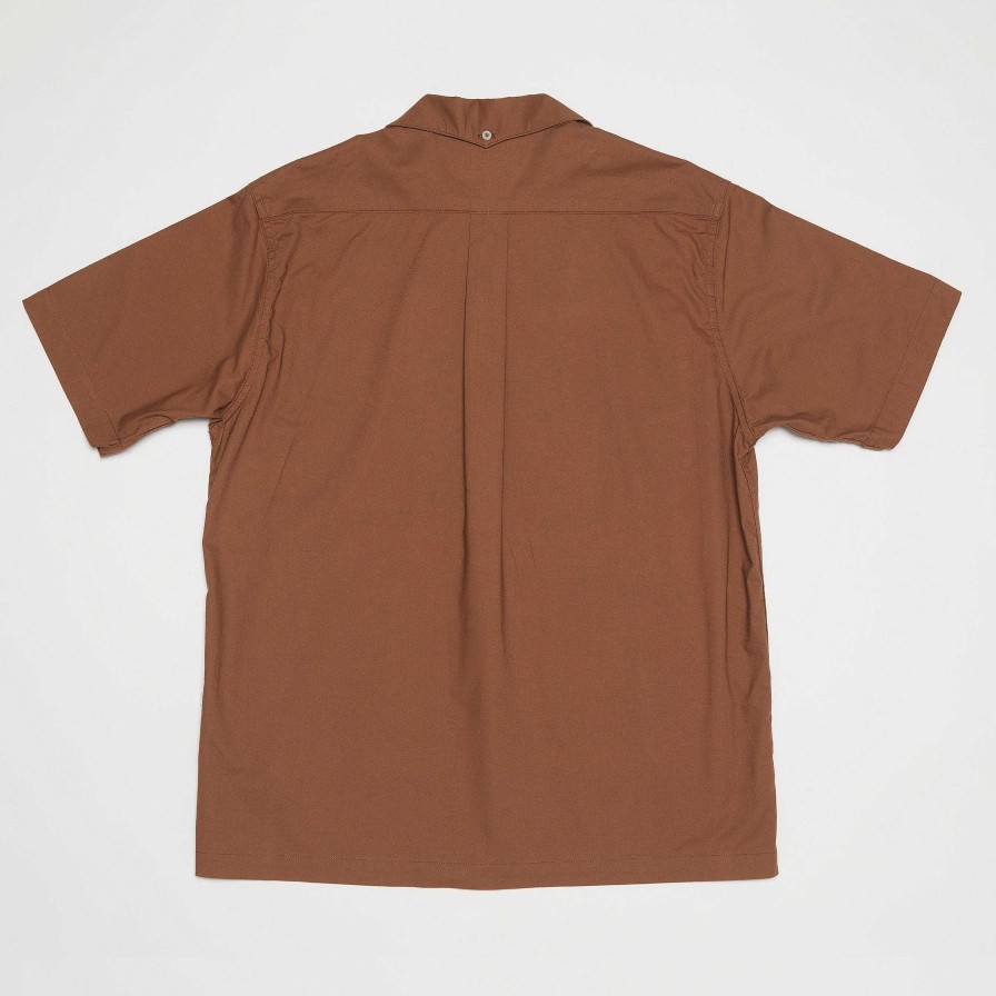 Clothing Yellow Rat | Converitble Collar Button-Down Shirt Brown