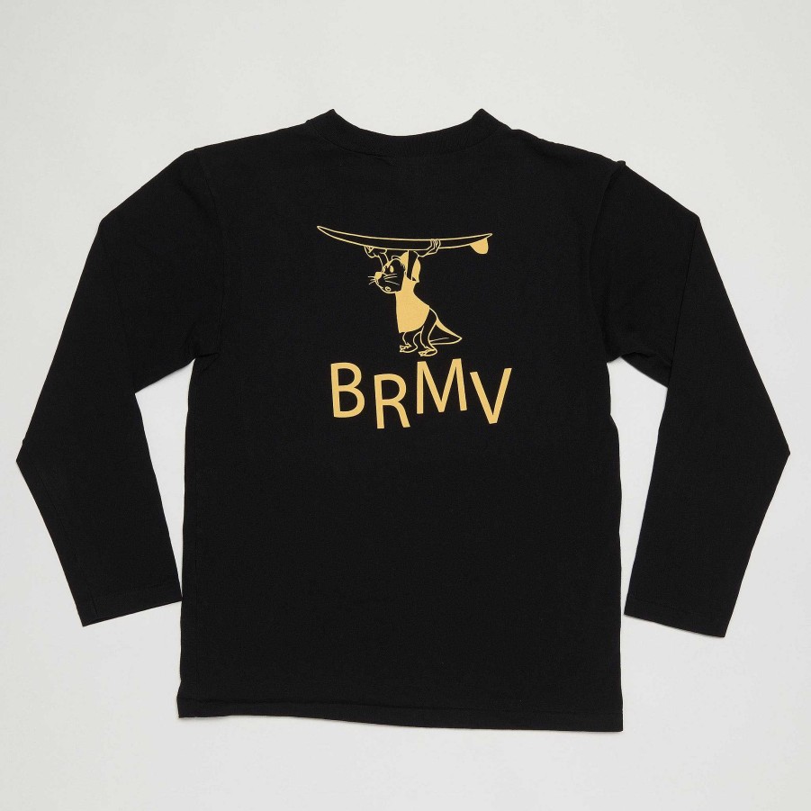 Clothing Yellow Rat | Brmv Mock Neck Long Sleeve Tee Black