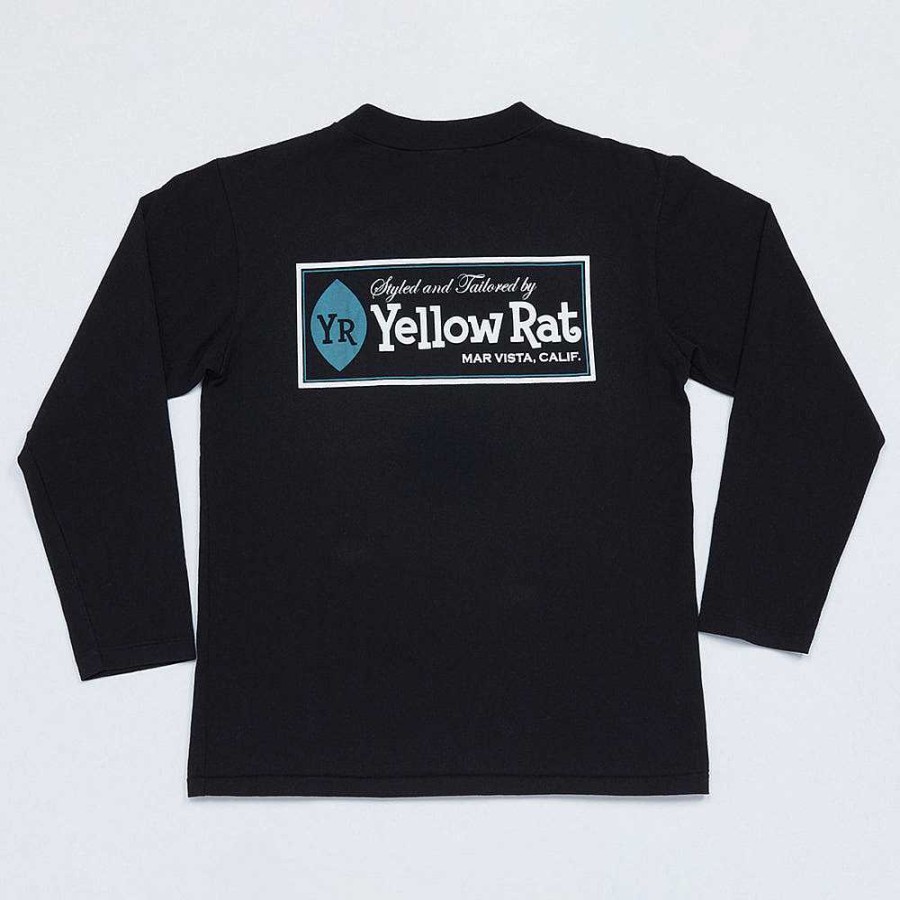 Clothing Yellow Rat | Classic Box Mock Neck Long Sleeve Tee Black