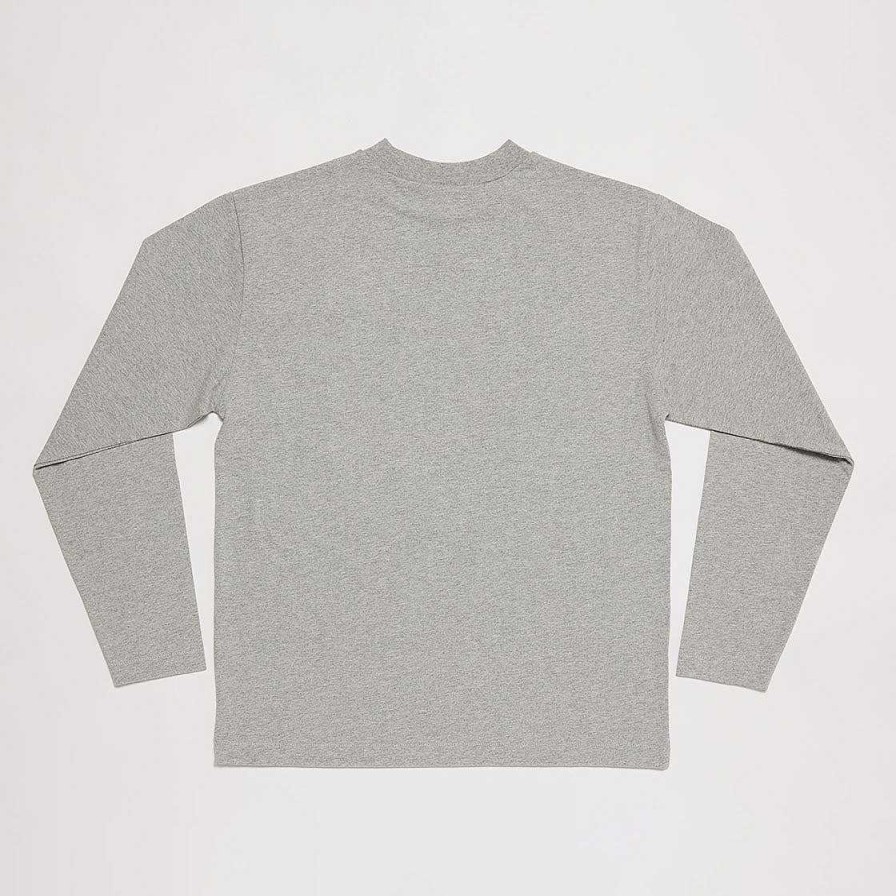 Clothing Yellow Rat | Mock Neck Long Sleeve Tee Heather Gray