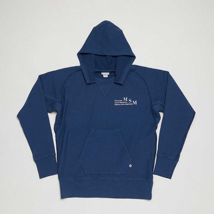 Clothing Yellow Rat | Msm Pull-Over Hooded Sweatshirt Navy