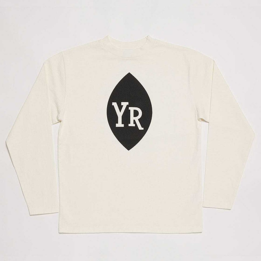 Clothing Yellow Rat | Huge Logo Mock Neck Long Sleeve Tee White