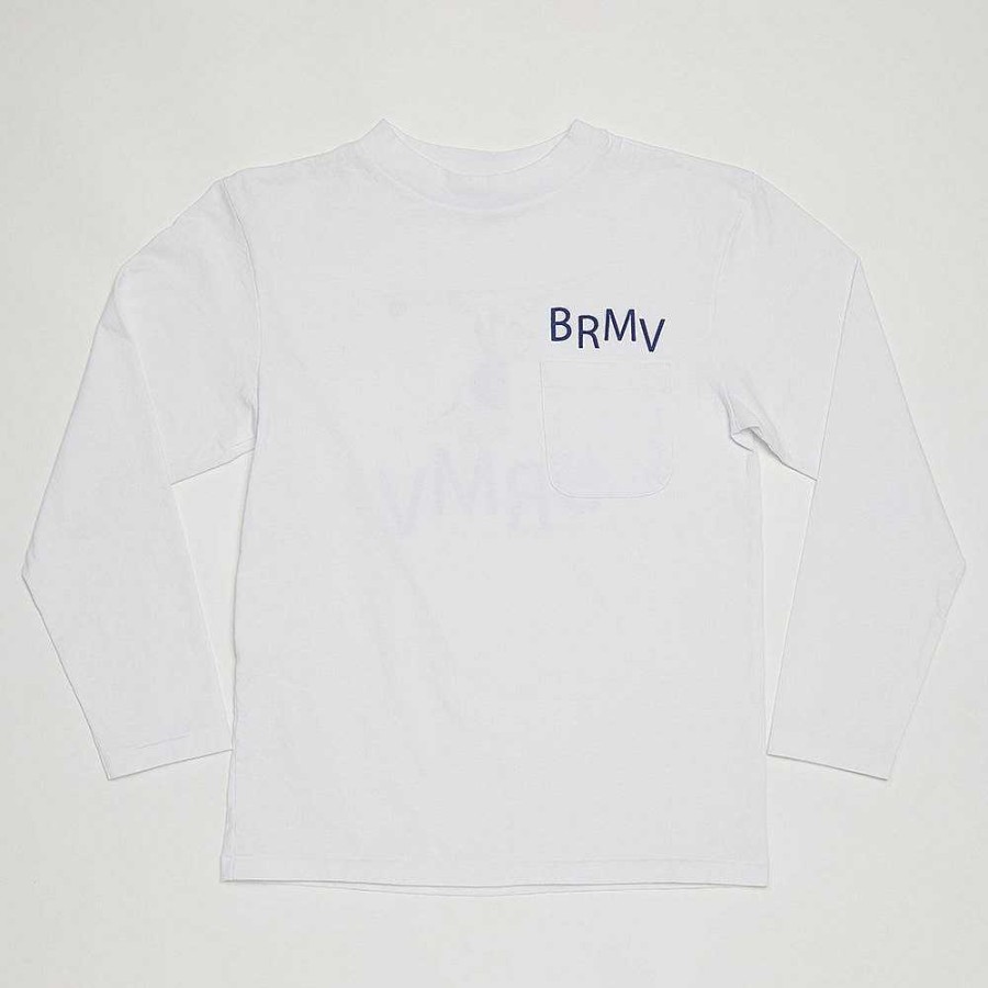 Clothing Yellow Rat | Brmv Mock Neck Long Sleeve Tee White