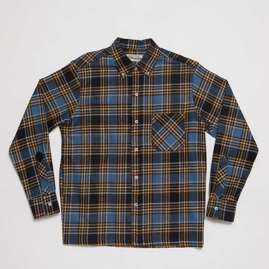 Clothing Yellow Rat | Convertible Collar Button-Down Shirt Blue Jay