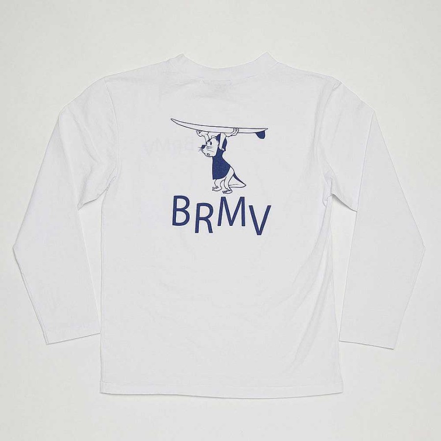 Clothing Yellow Rat | Brmv Mock Neck Long Sleeve Tee White