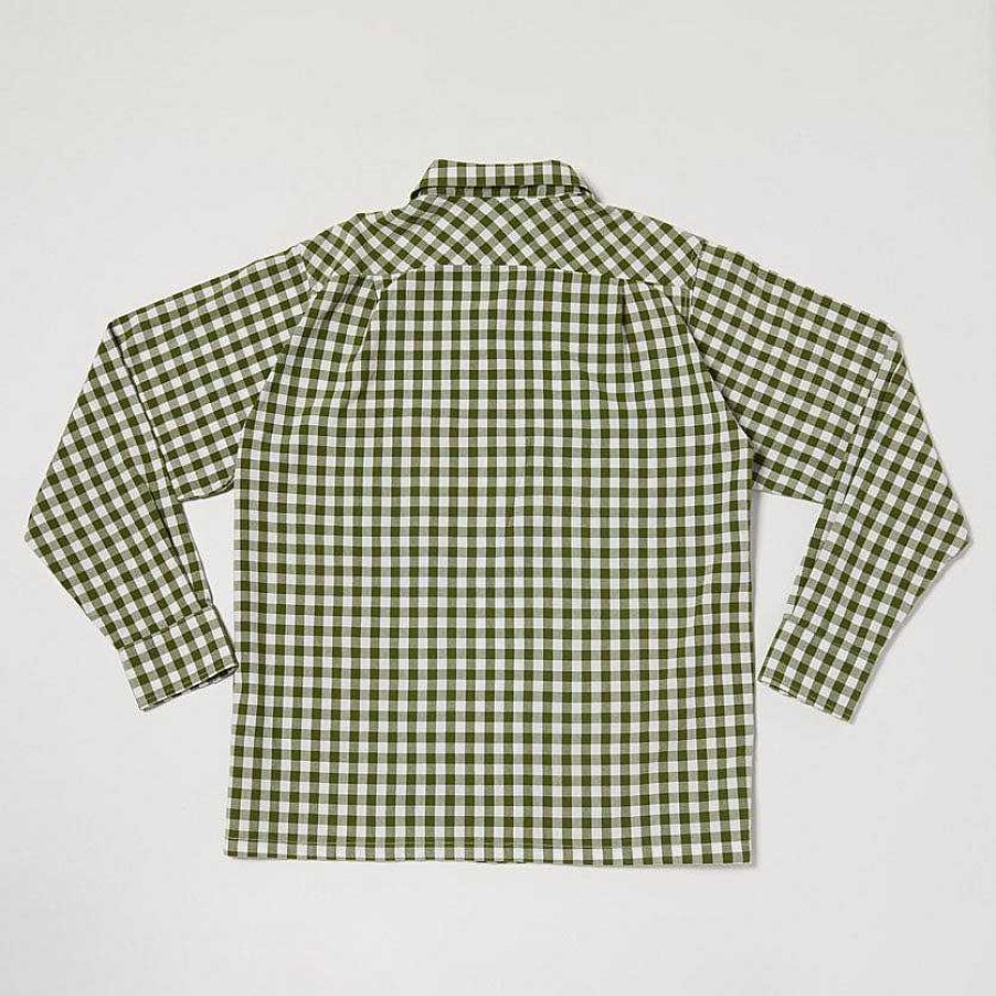 Clothing Yellow Rat | Round Collar Long Sleeve Shirt Ii Avocado