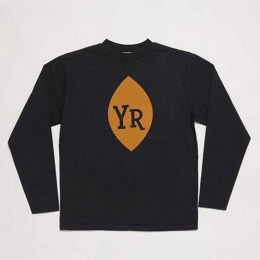 Clothing Yellow Rat | Huge Logo Mock Neck Long Sleeve Tee Black