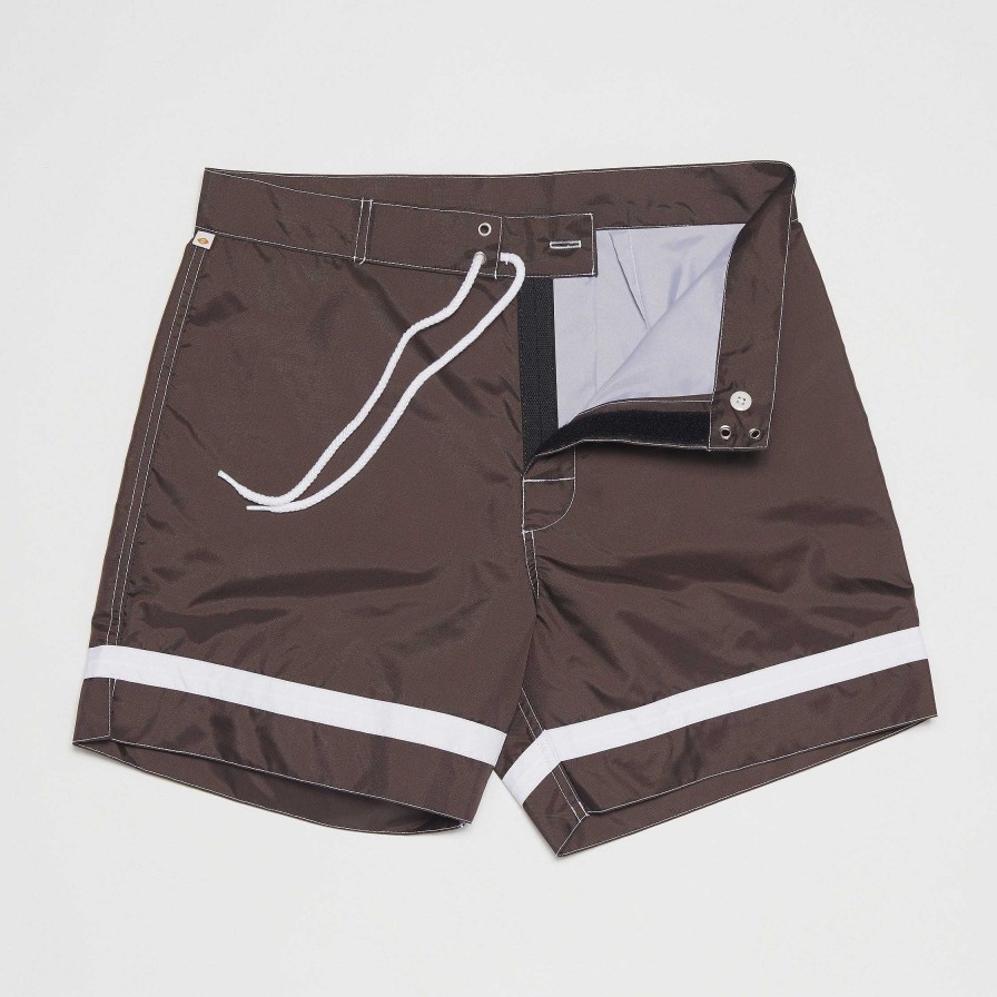 Clothing Yellow Rat | Crossbar Weave Trunks Coffee