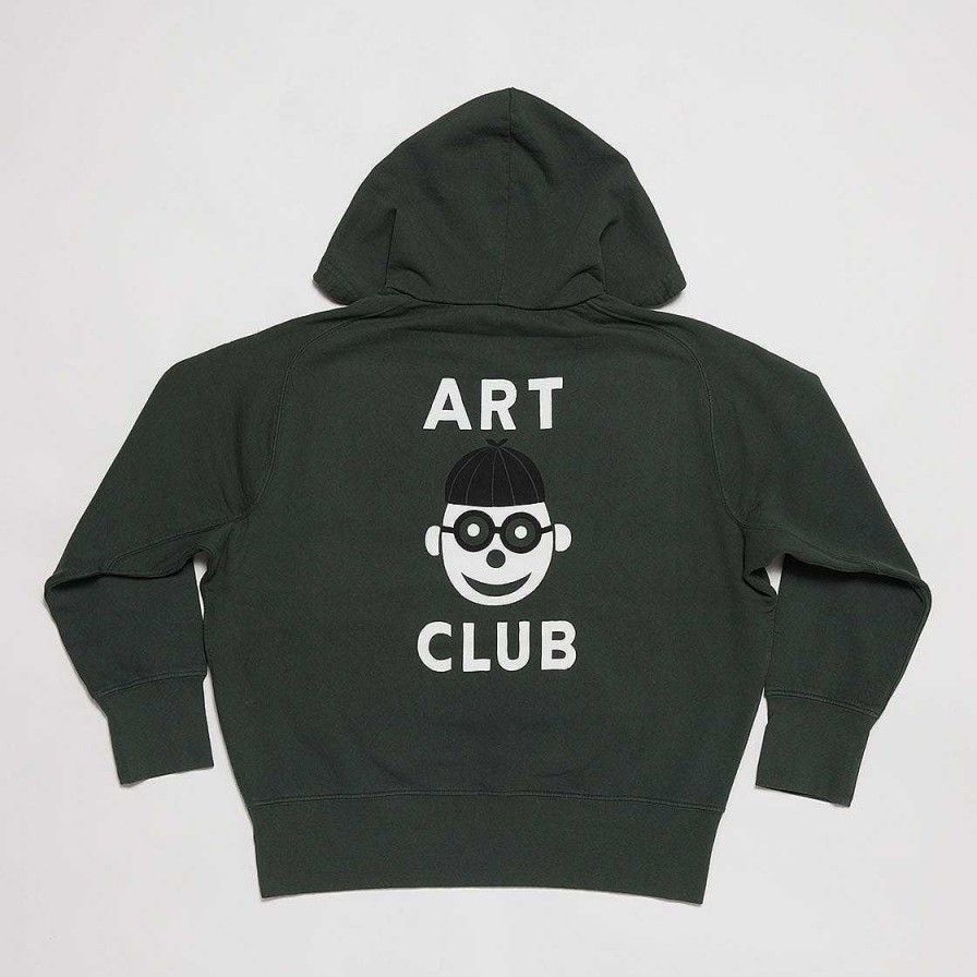 Clothing Yellow Rat | Art Club Pull-Over Hooded Sweatshirt Forest