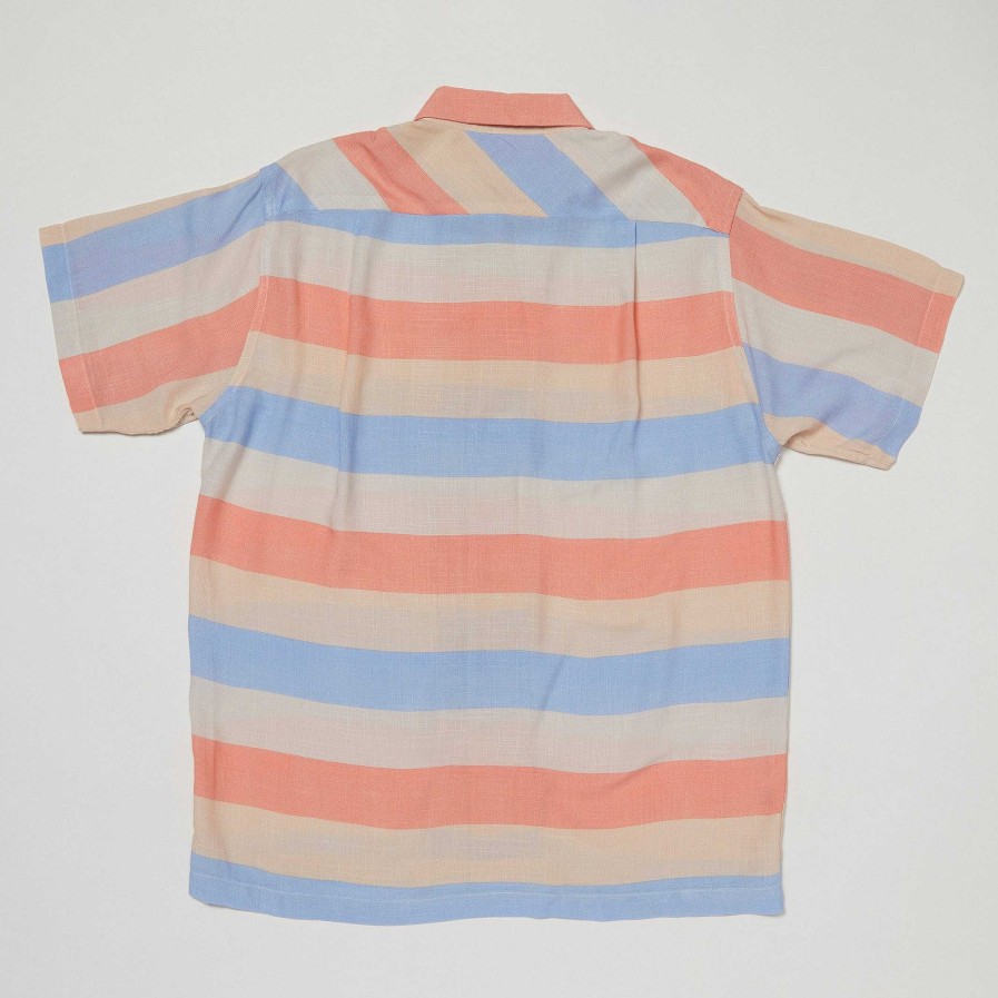 Clothing Yellow Rat | Round Collar Shirt Blue X Peach